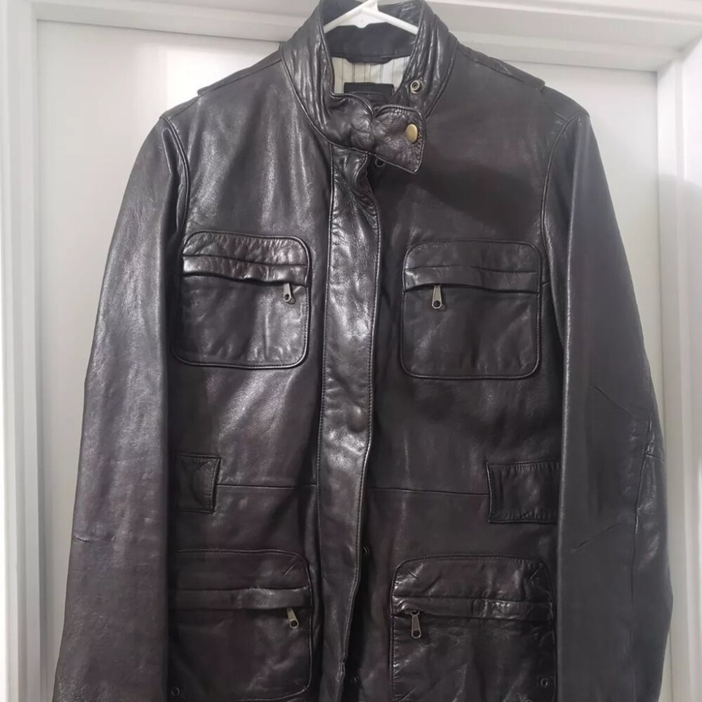 GAP Leather Vintage Woman Jacket with Pockets Size Medium